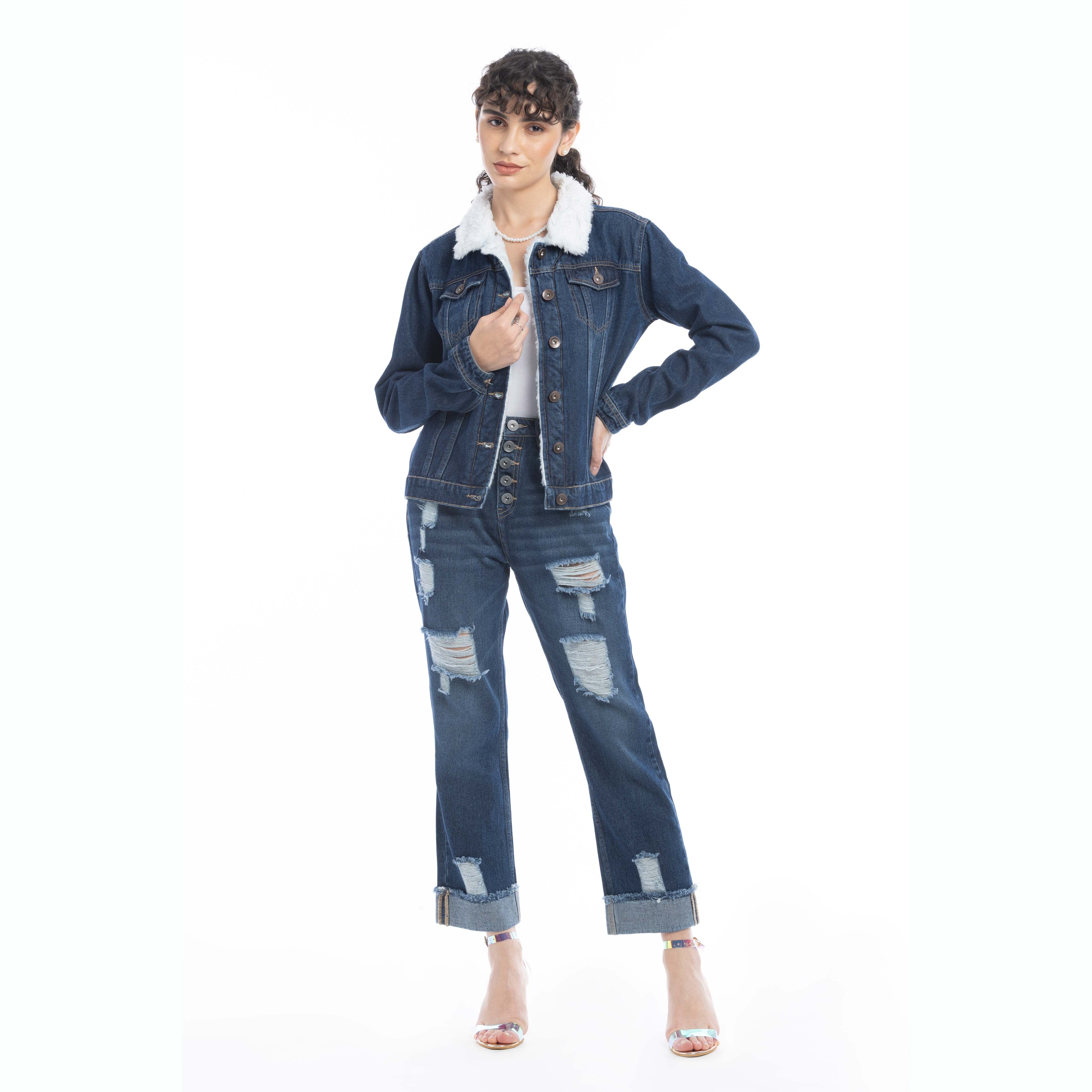 Addilyn Fleece Lined Denim Jacket - Myra USA
