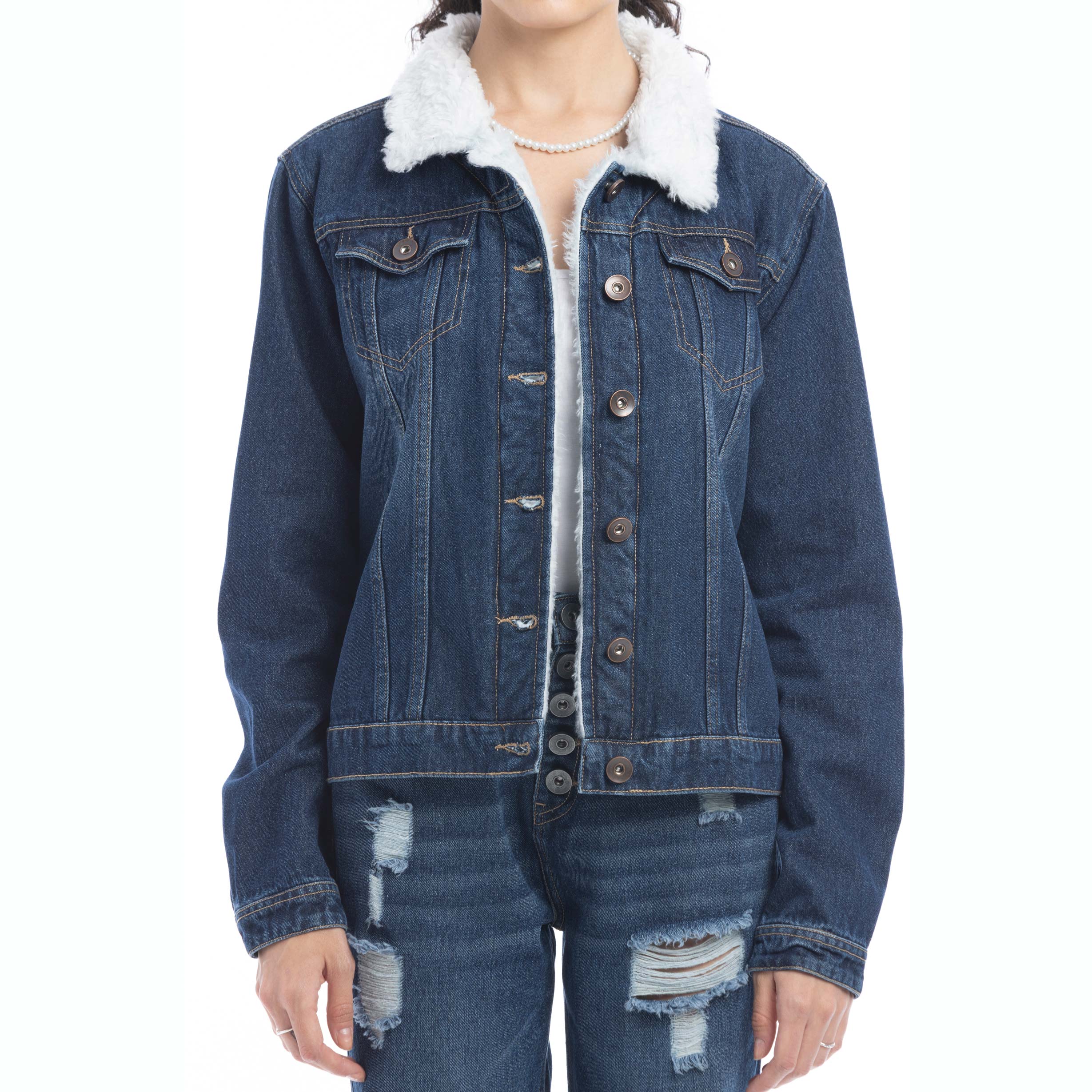 Addilyn Fleece Lined Denim Jacket - Myra USA