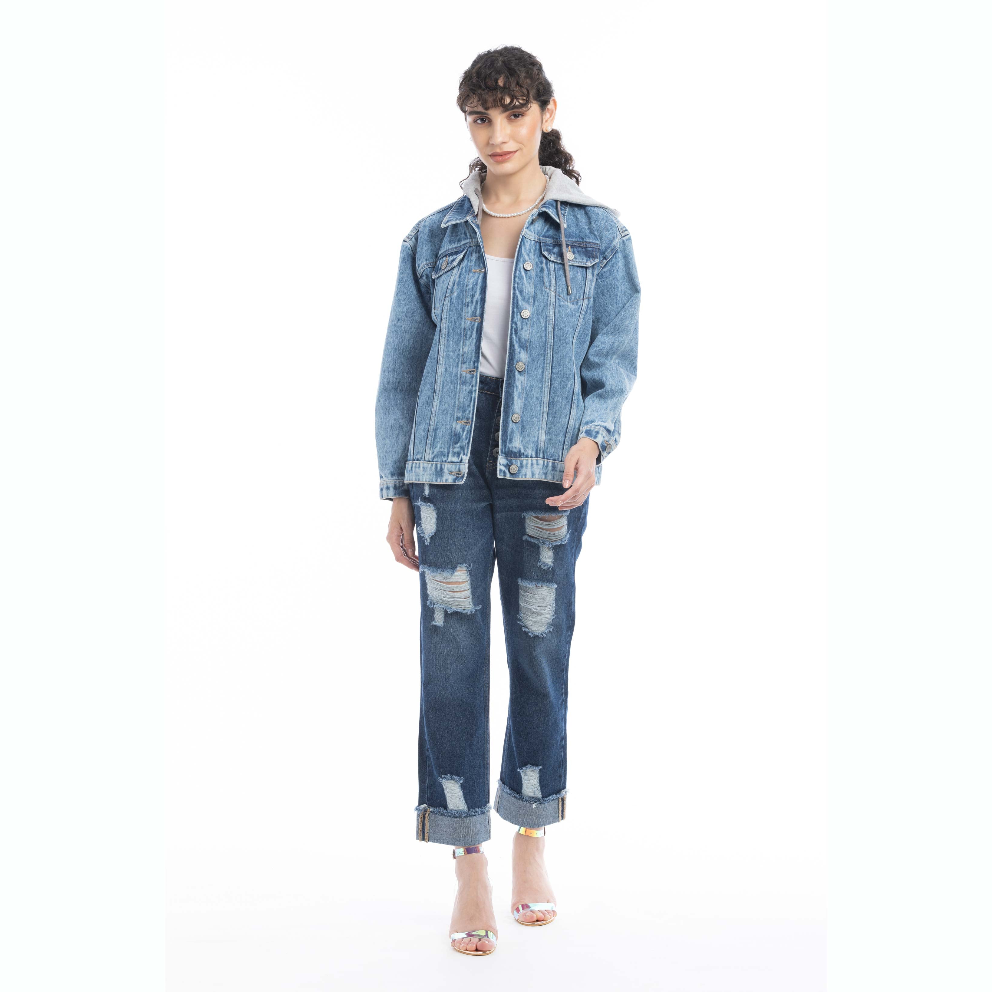 Kayleigh Hoodie Denim Jacket - Myra USA