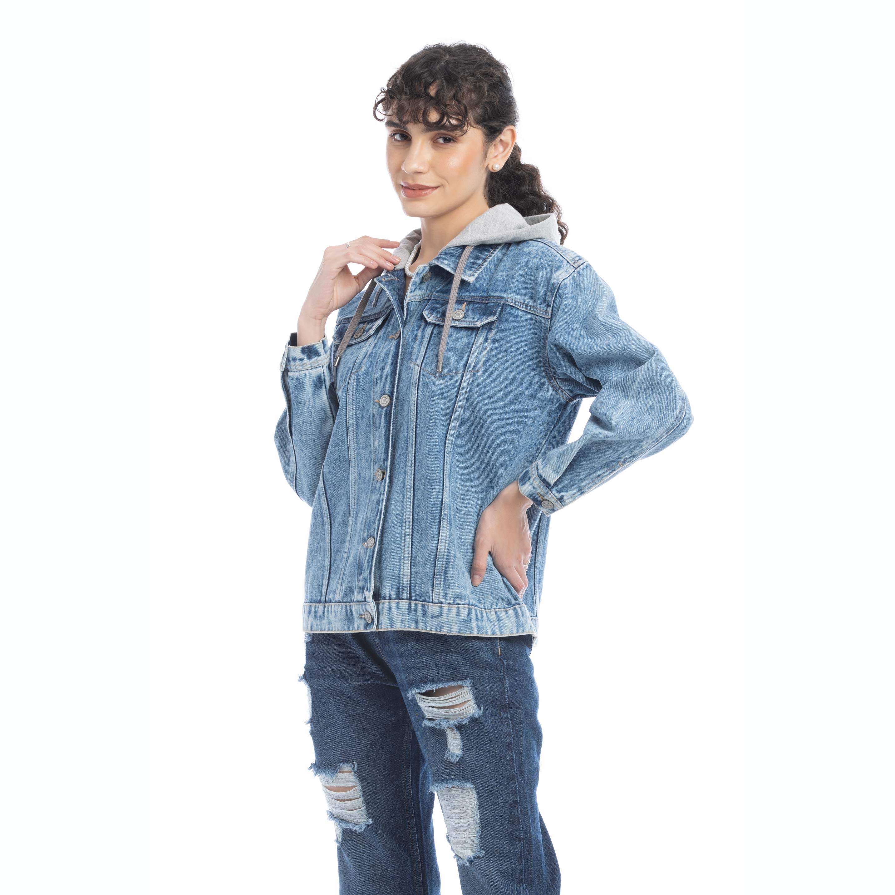 Kayleigh Hoodie Denim Jacket - Myra USA