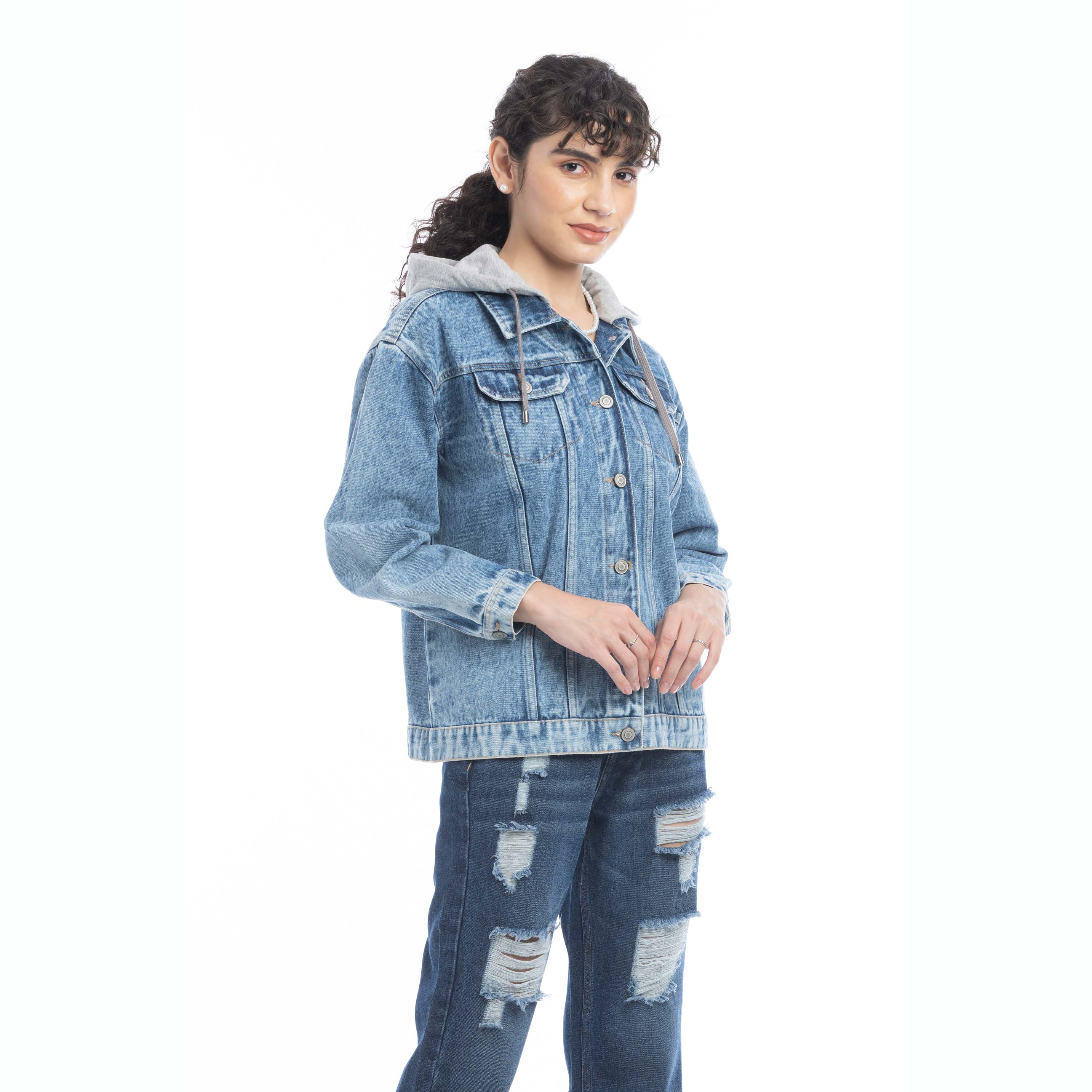 Kayleigh Hoodie Denim Jacket - Myra USA
