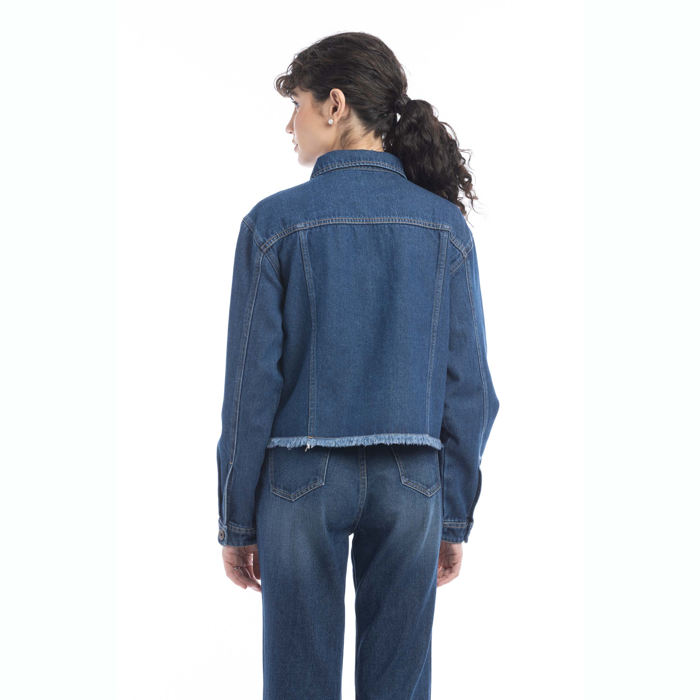 Azalea Prairie Cactus Accent Denim Jacket - Myra USA
