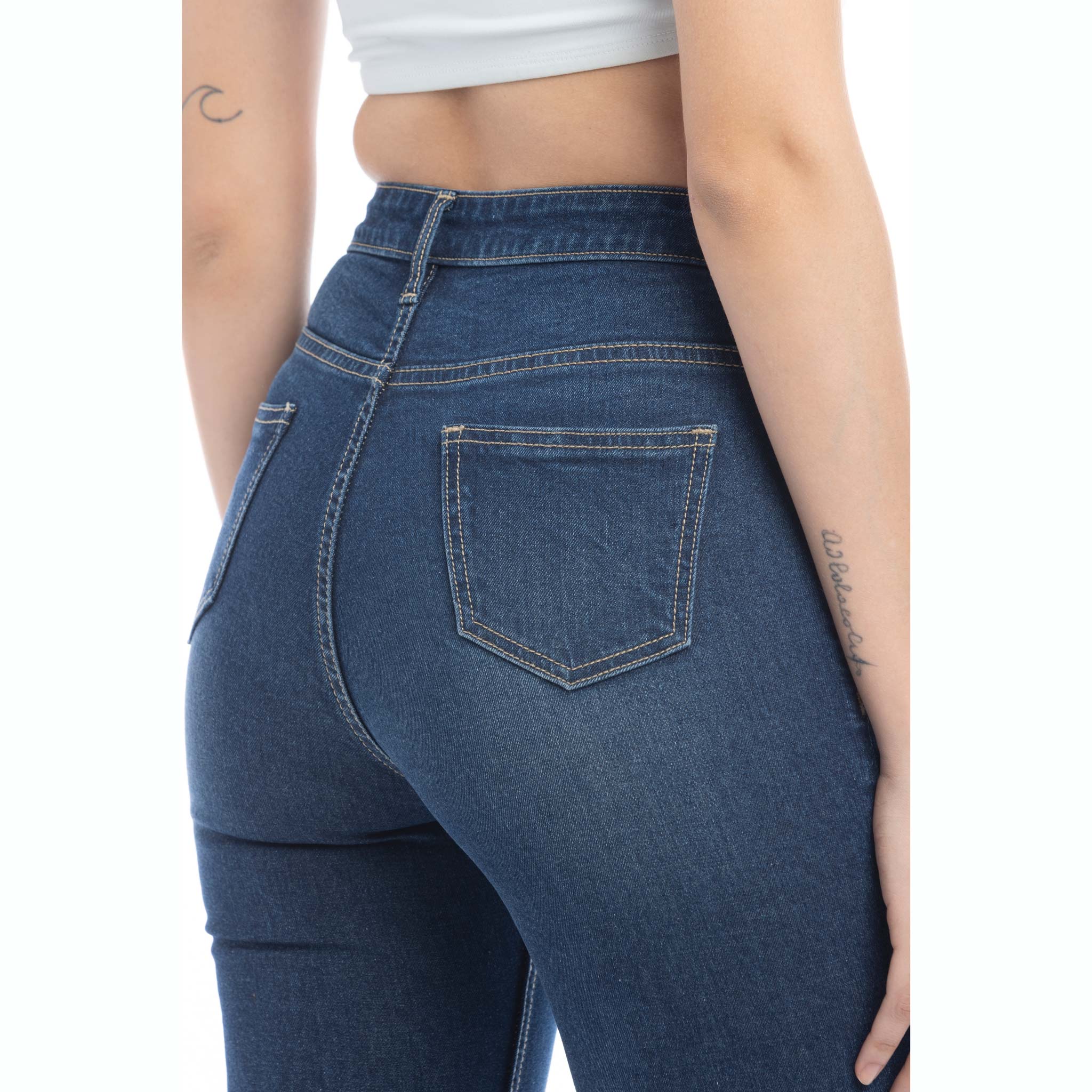 Jordan Distressed Frayed Hem Flared Jeans - Myra USA