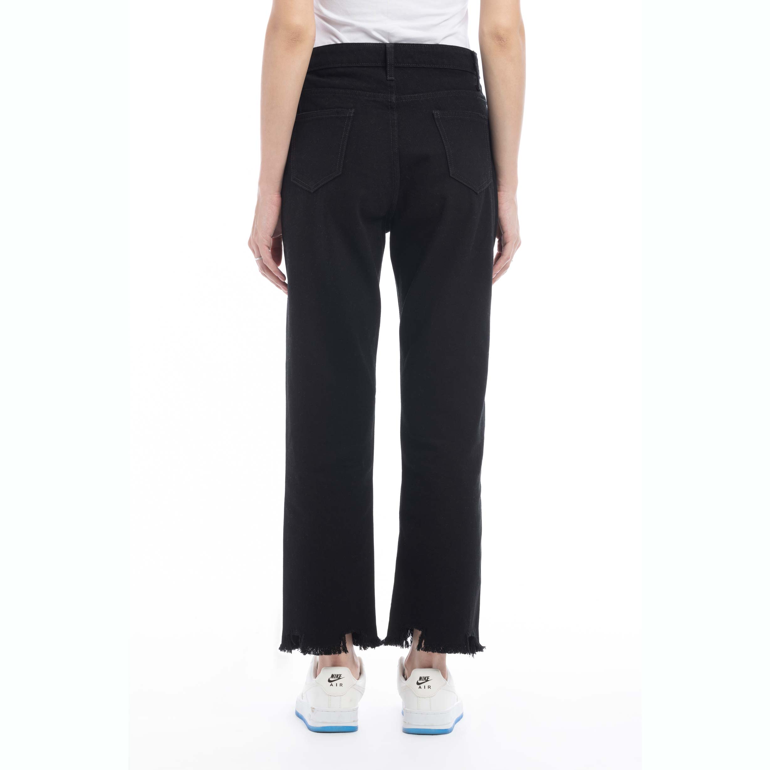 Vickee Dark Wash Distressed Hem Jeans - Myra USA