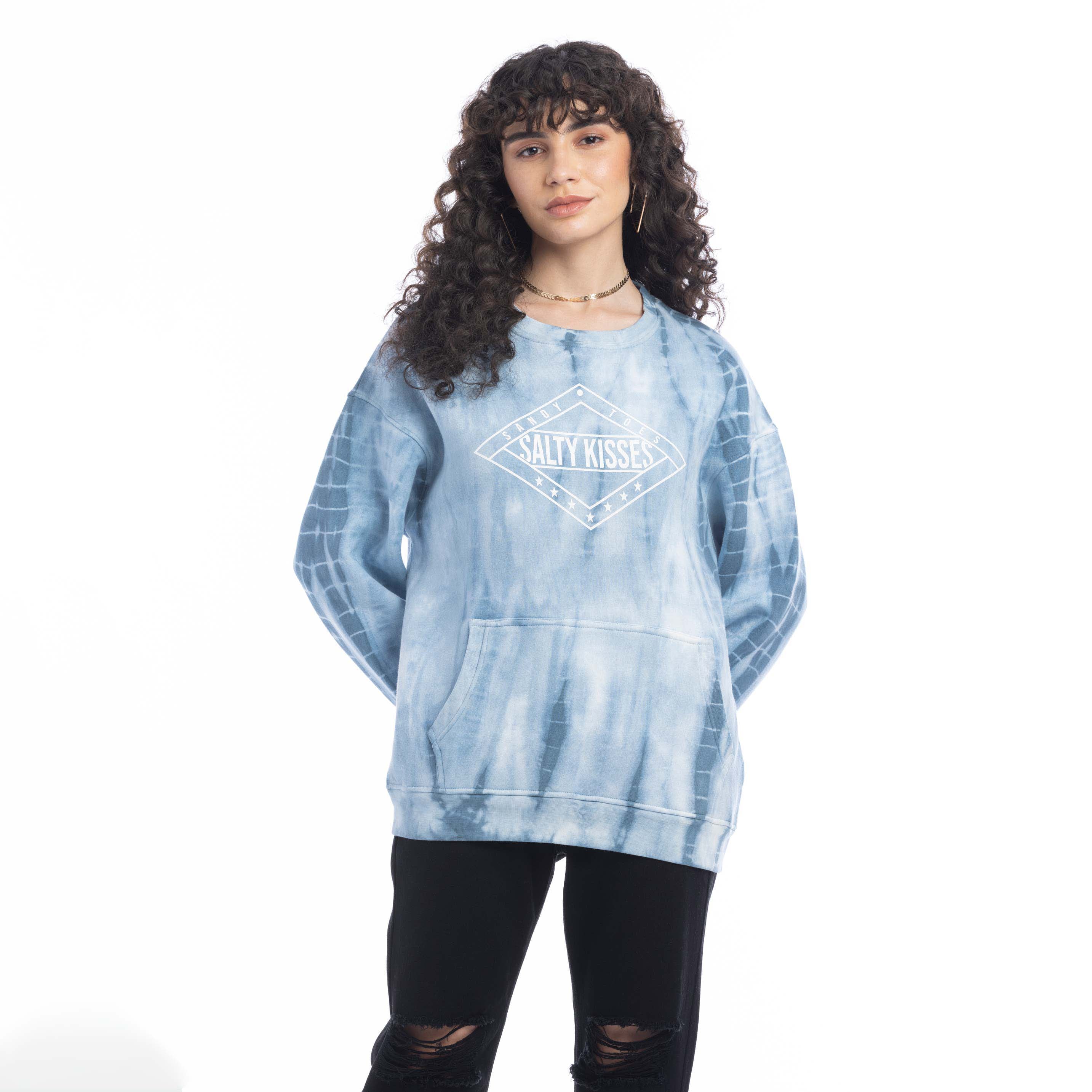 Salty Kisses Tie Died Oversized Sweatshirt - Myra USA
