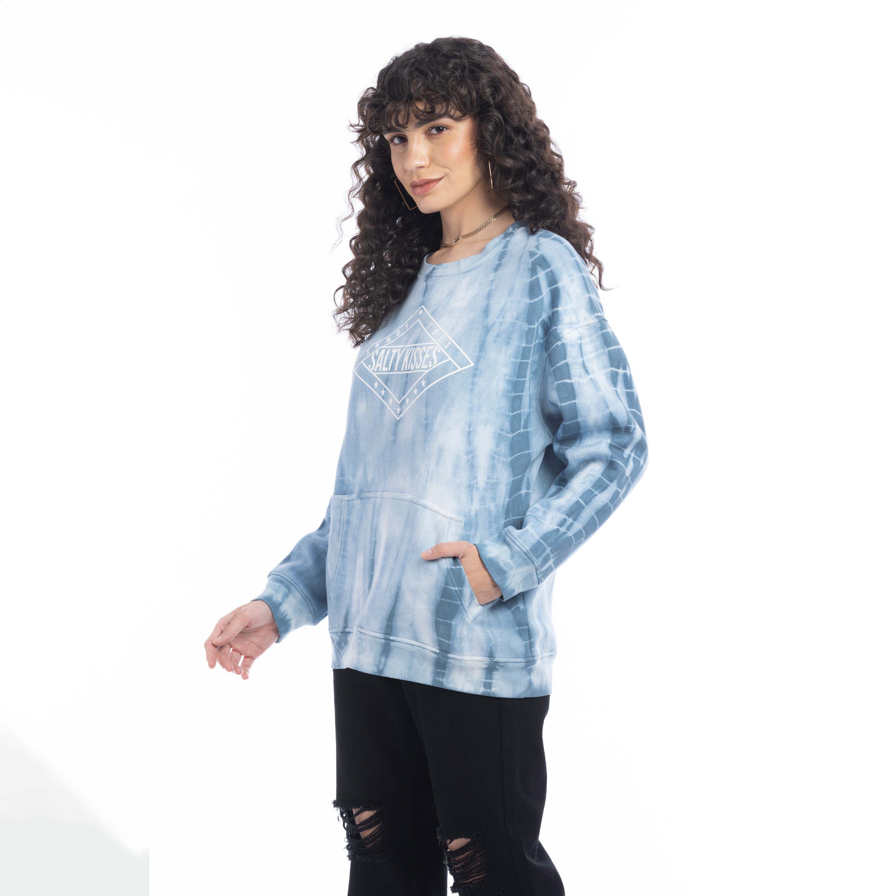 Salty Kisses Tie Died Oversized Sweatshirt - Myra USA
