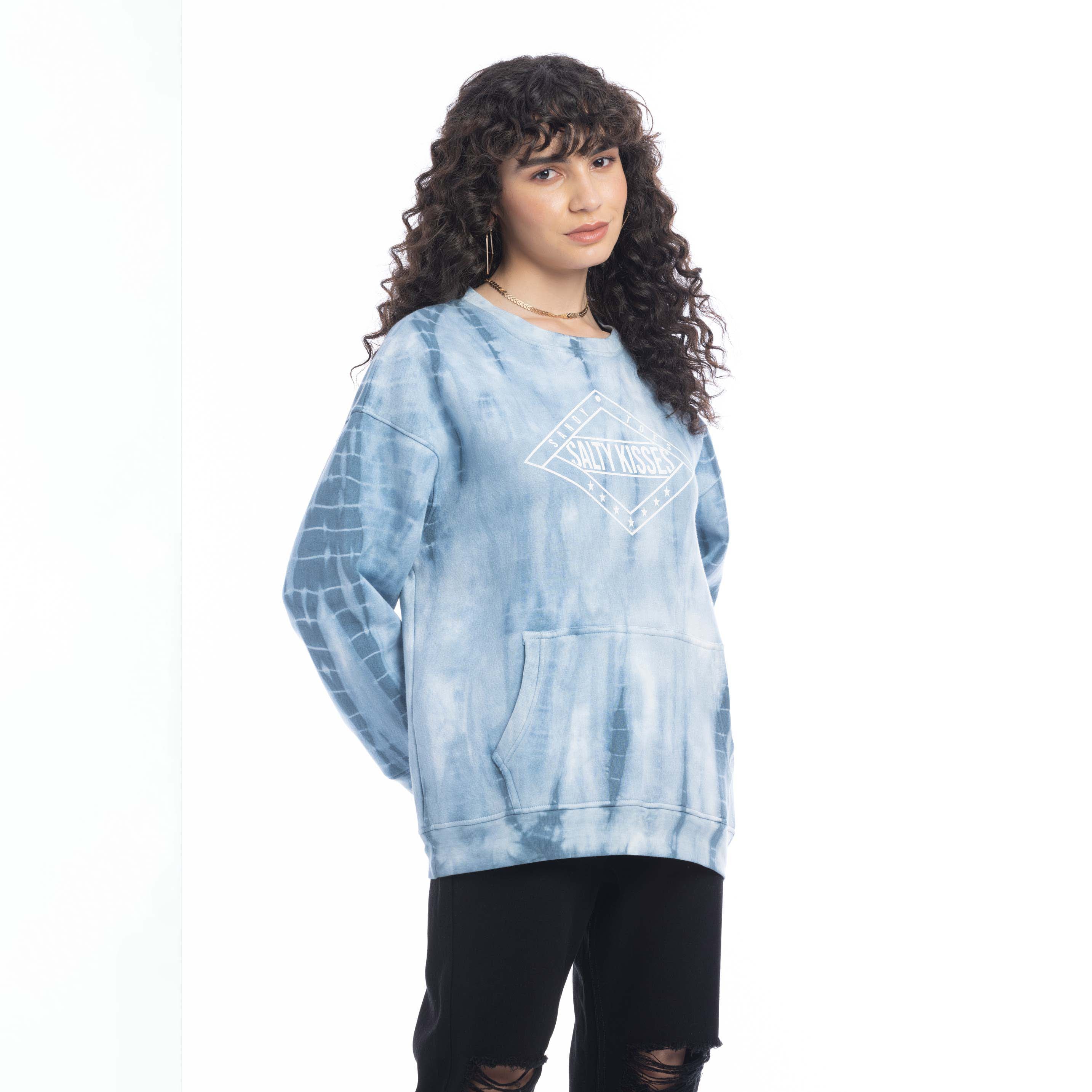 Salty Kisses Tie Died Oversized Sweatshirt - Myra USA