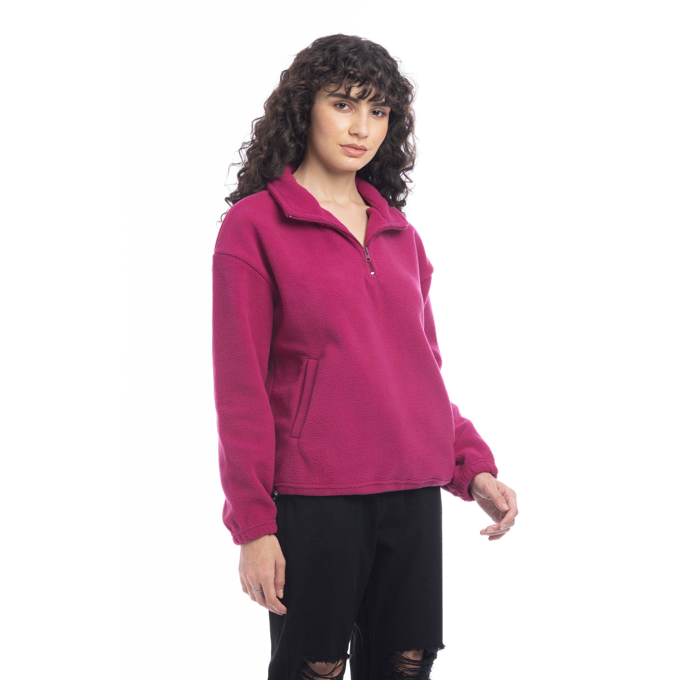 Maren High Collar Jacket in Magenta - Myra USA
