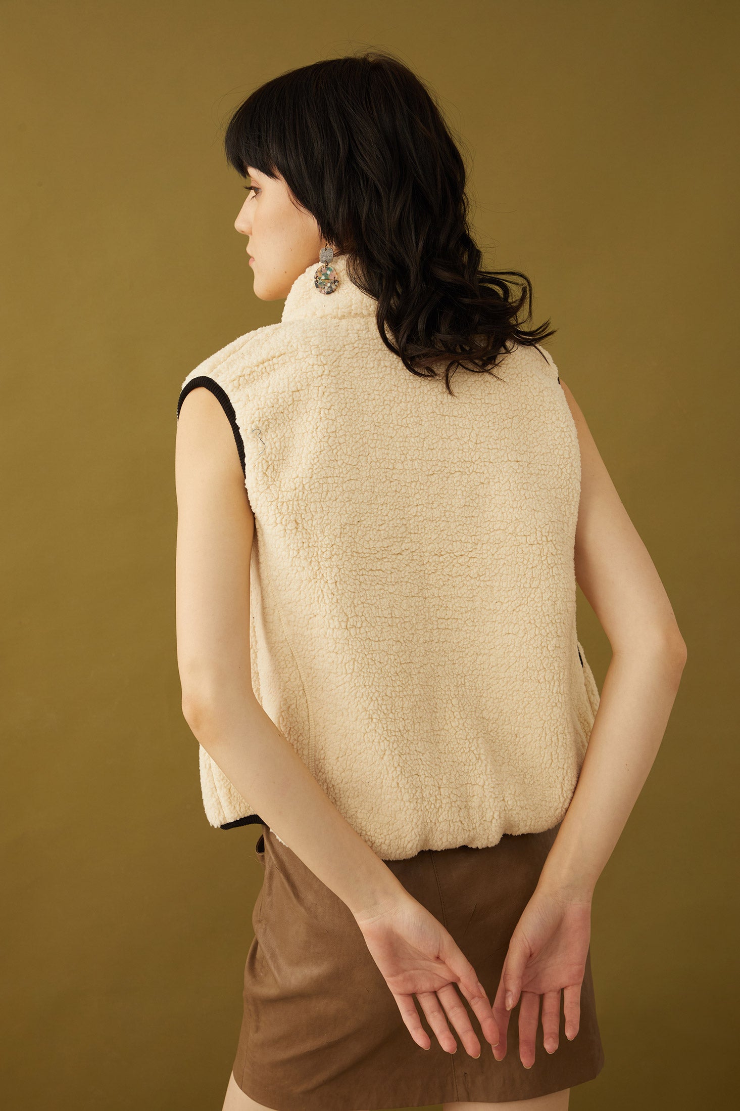 Jazlyn Zippered Fleece Jacket Vest - Myra USA
