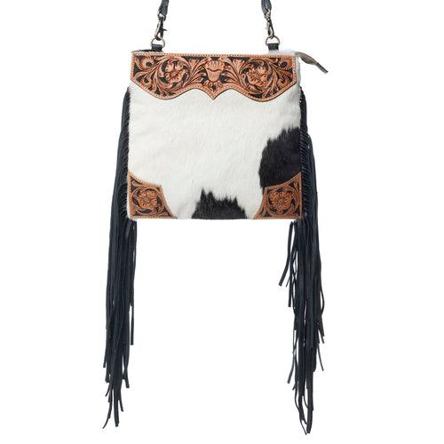 Tumbleweed Trail Fringed Hand-Tooled Bag - Myra USA
