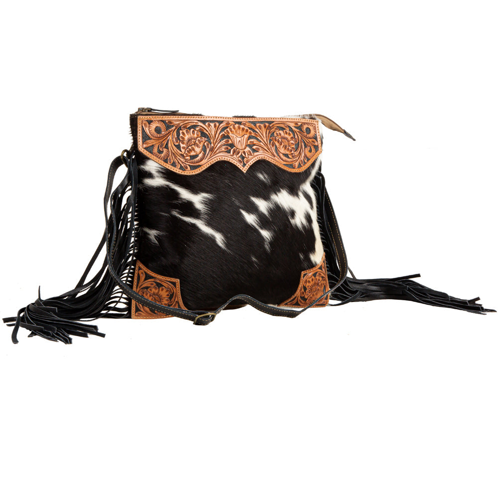Tumbleweed Trail Fringed Hand-Tooled Bag - Myra USA
