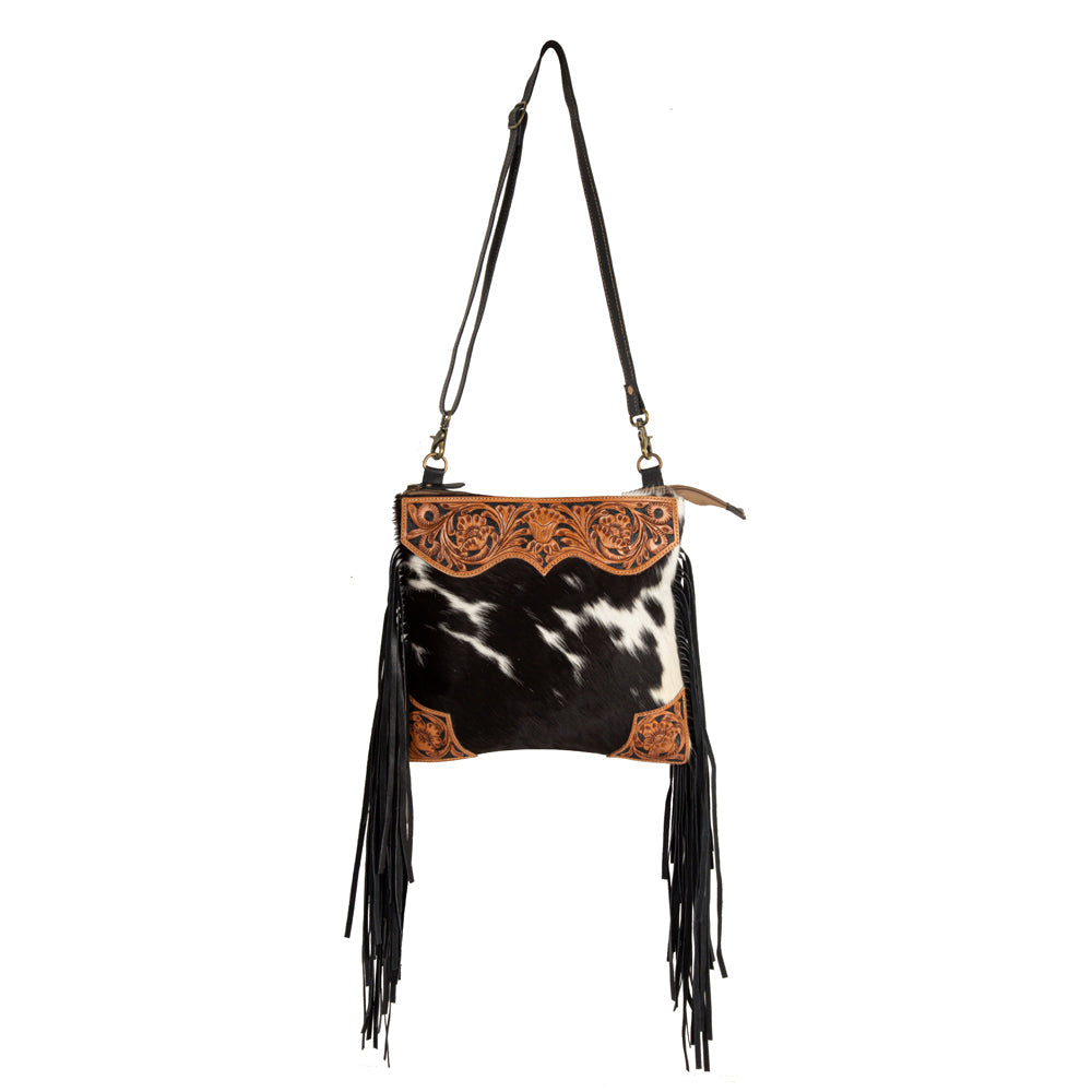 Tumbleweed Trail Fringed Hand-Tooled Bag - Myra USA