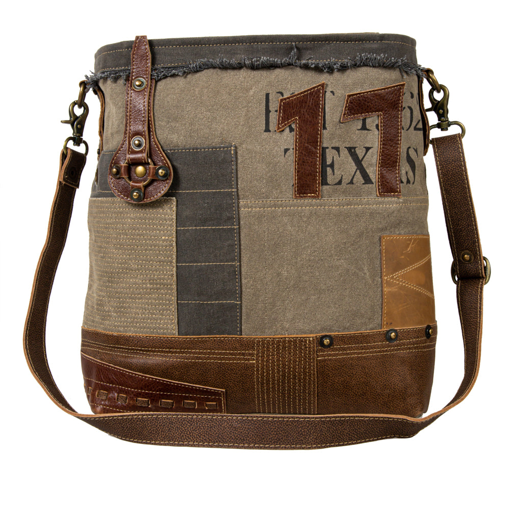 Patchwork best sale messenger bag