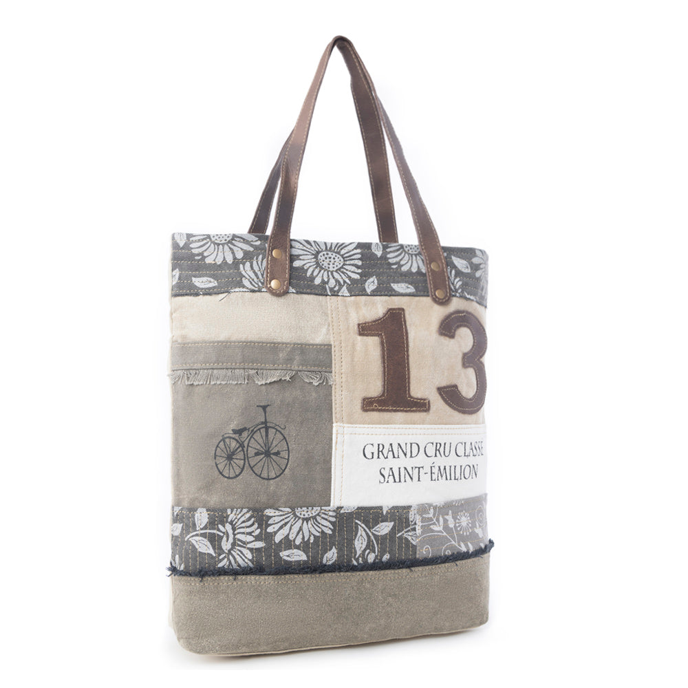 French Countryside Lucky 13 Patchwork Tote Bag - Myra USA