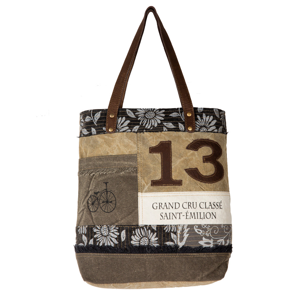 French Countryside Lucky 13 Patchwork Tote Bag - Myra USA
