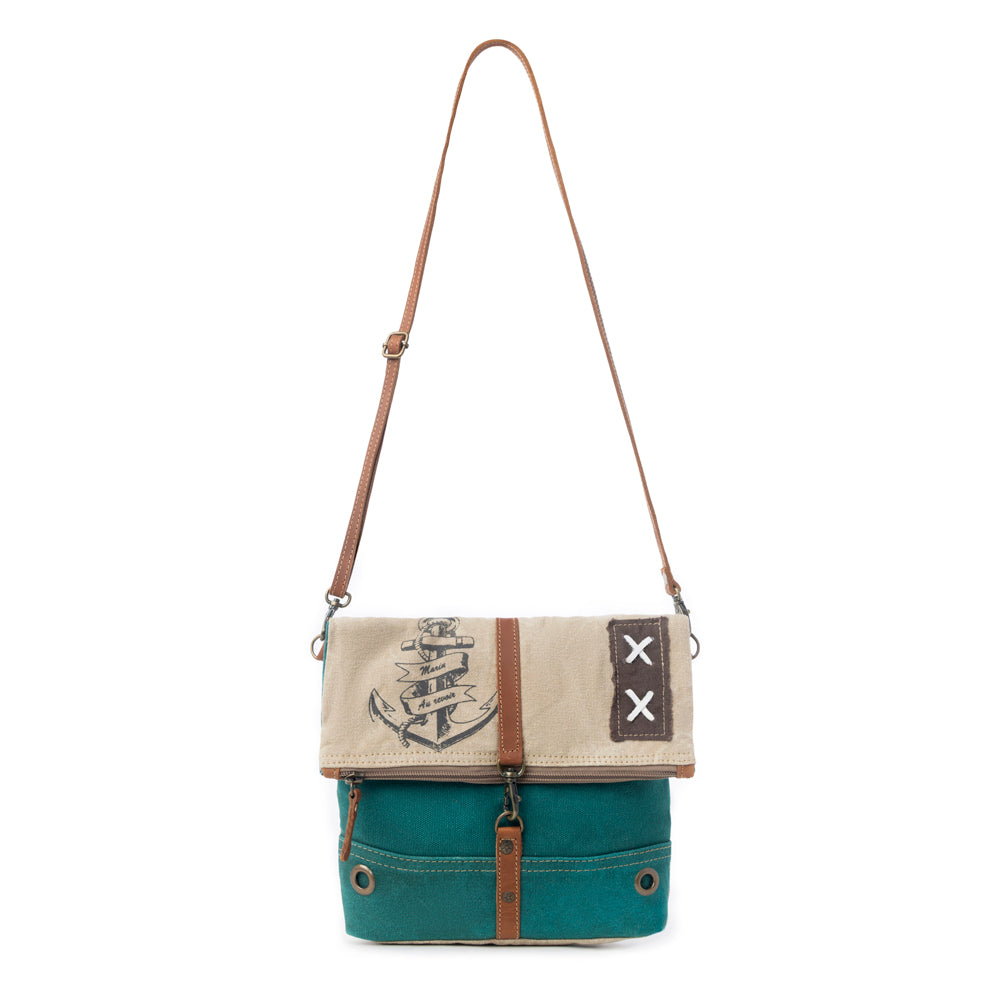 Burlander Patch Teal Small & Crossbody Bag - Myra USA