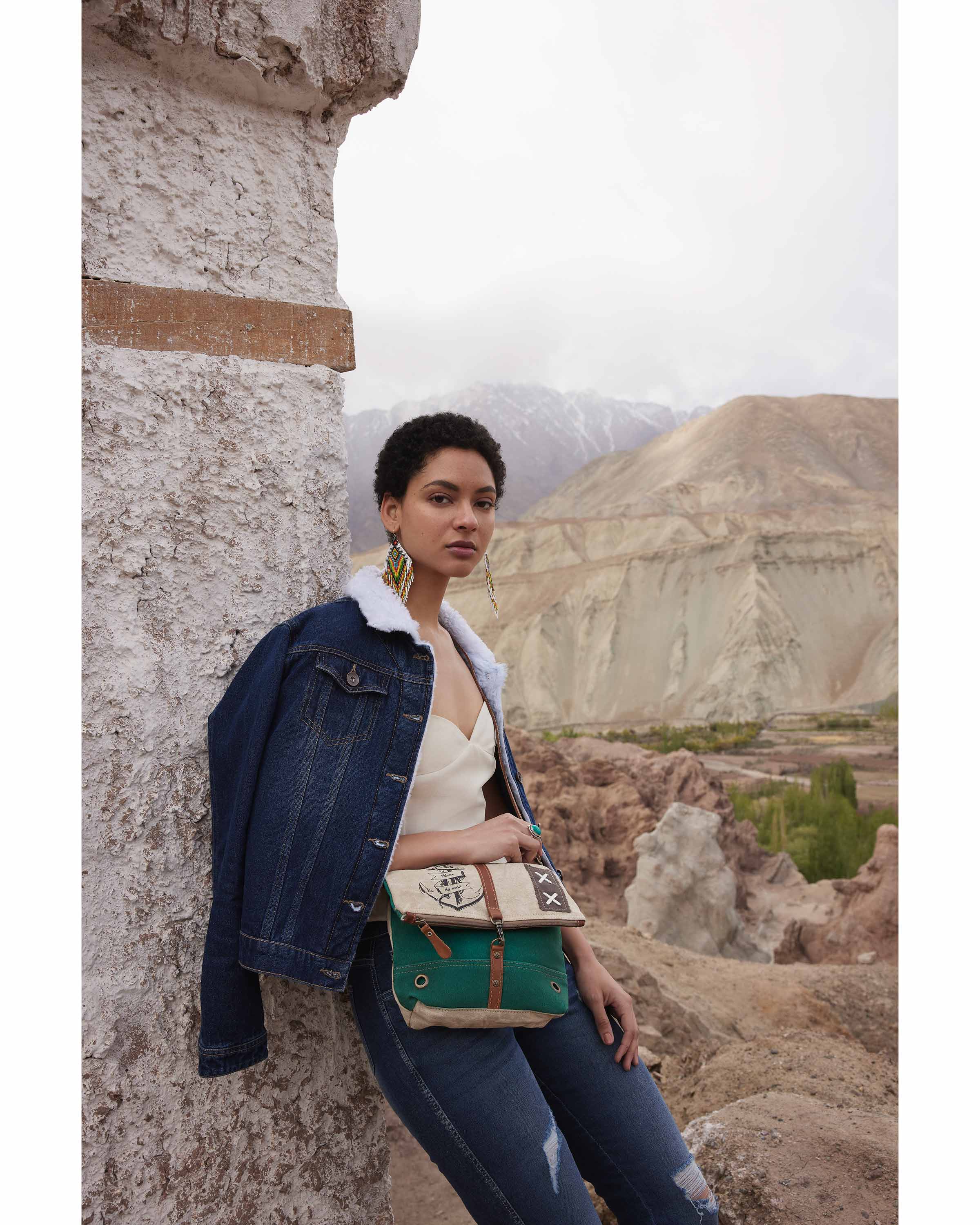 Burlander Patch Teal Small & Crossbody Bag - Myra USA