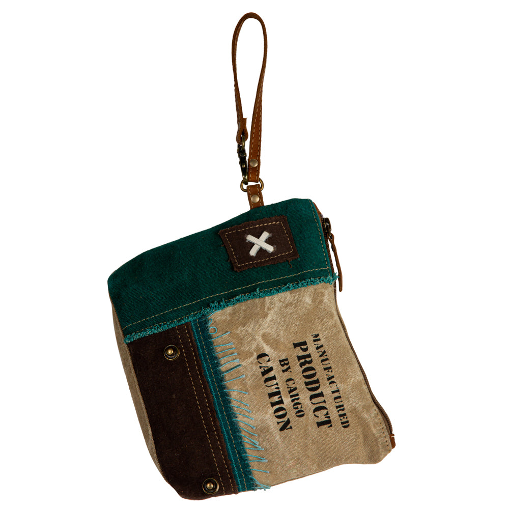 Burlander Patch Teal Pouch - Myra USA