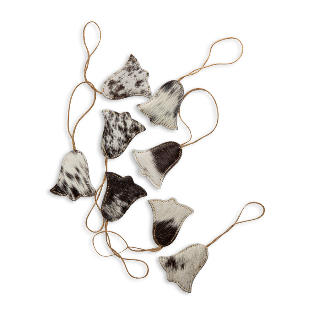 Christmas Bell Hair-On Hide Ornament Set In Black - Myra USA