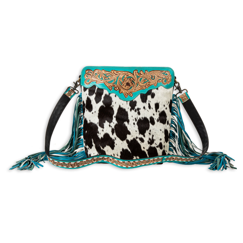 Pony Trail Fringed Hand-Tooled Bag - Myra USA