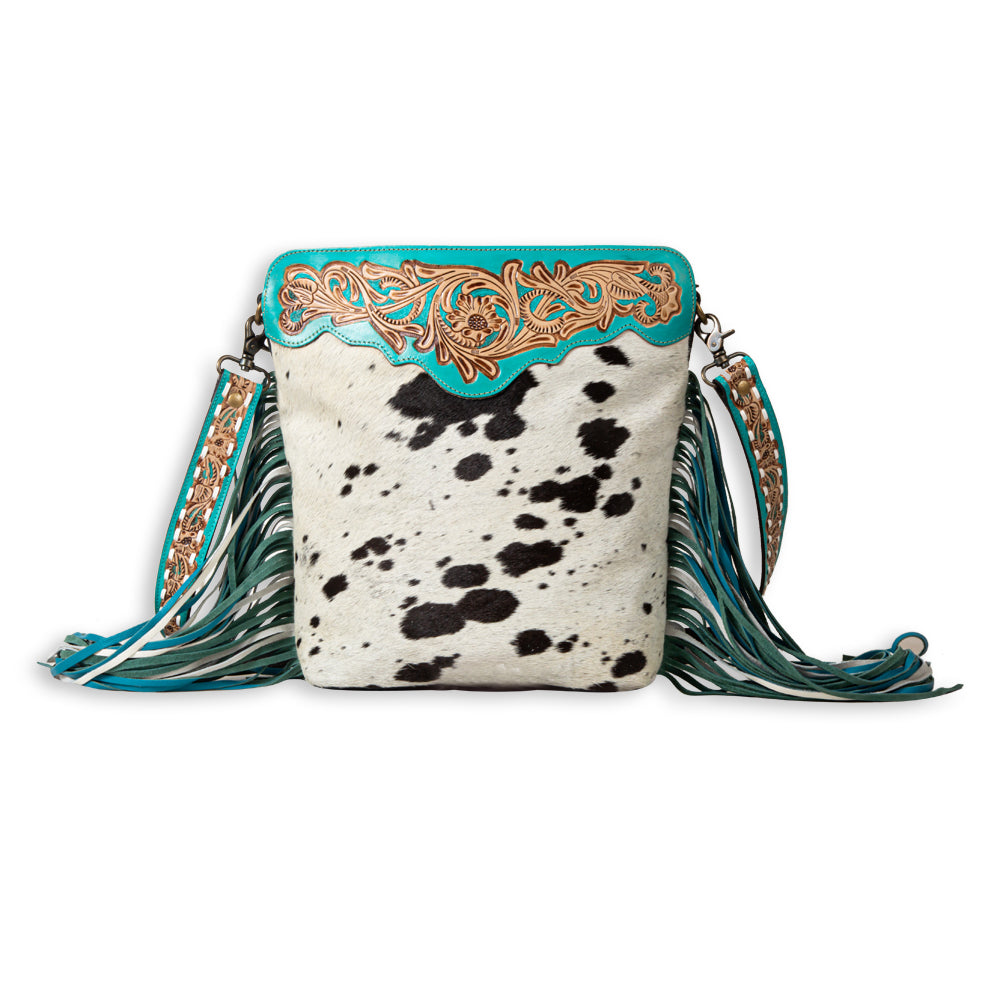Pony Trail Fringed Hand-Tooled Bag - Myra USA
