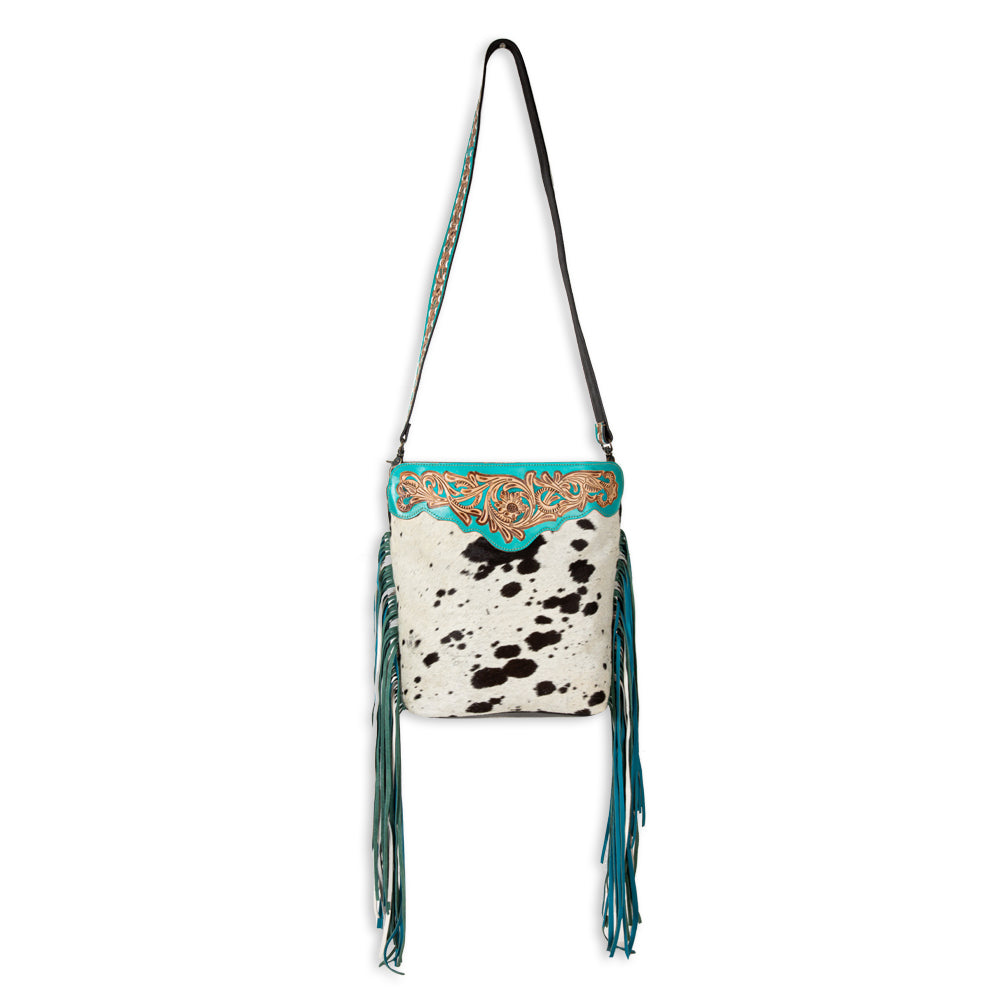 Pony Trail Fringed Hand-Tooled Bag - Myra USA
