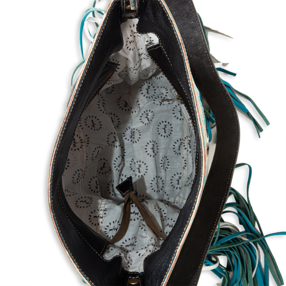 Pony Trail Fringed Hand-Tooled Bag - Myra USA
