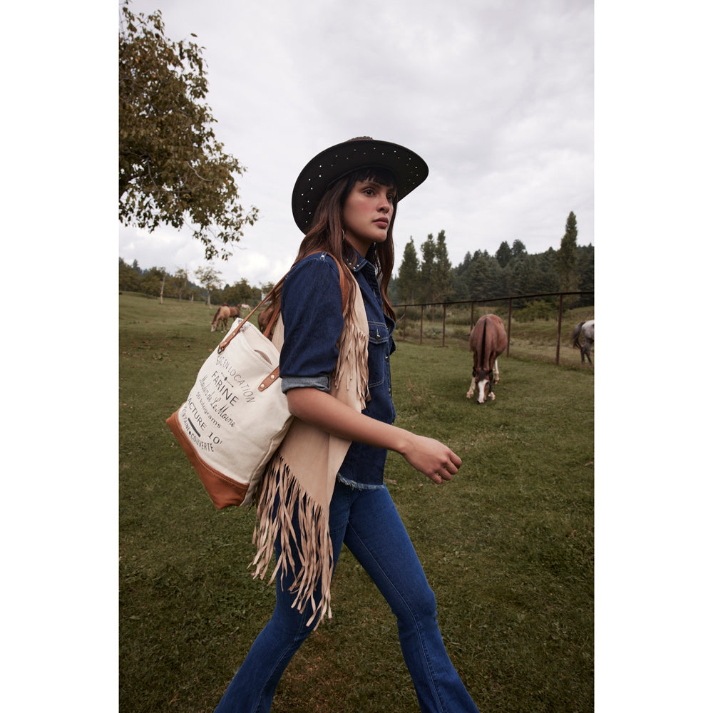 Farine Canvas Tote Bag - Myra USA