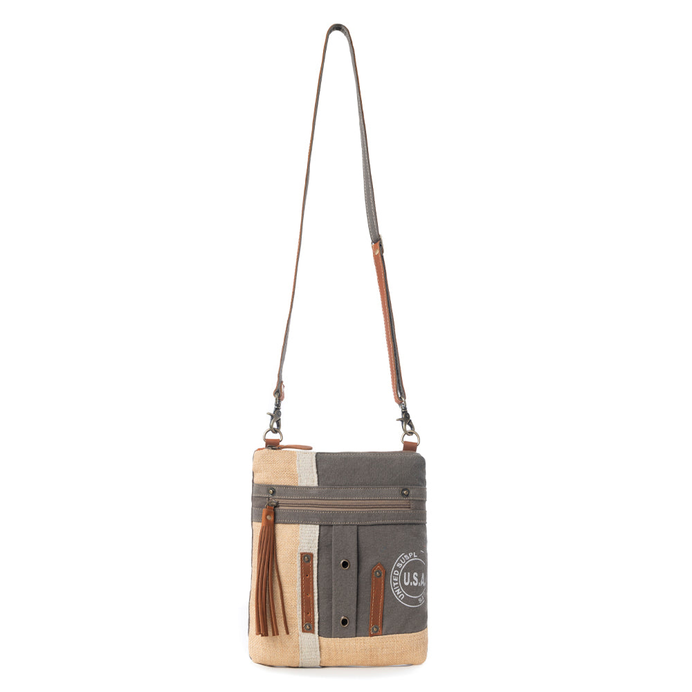 USA Canvas Patch Crossbody Bag - Myra USA