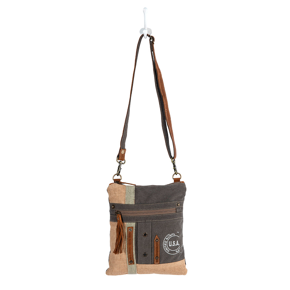 USA Canvas Patch Crossbody Bag - Myra USA