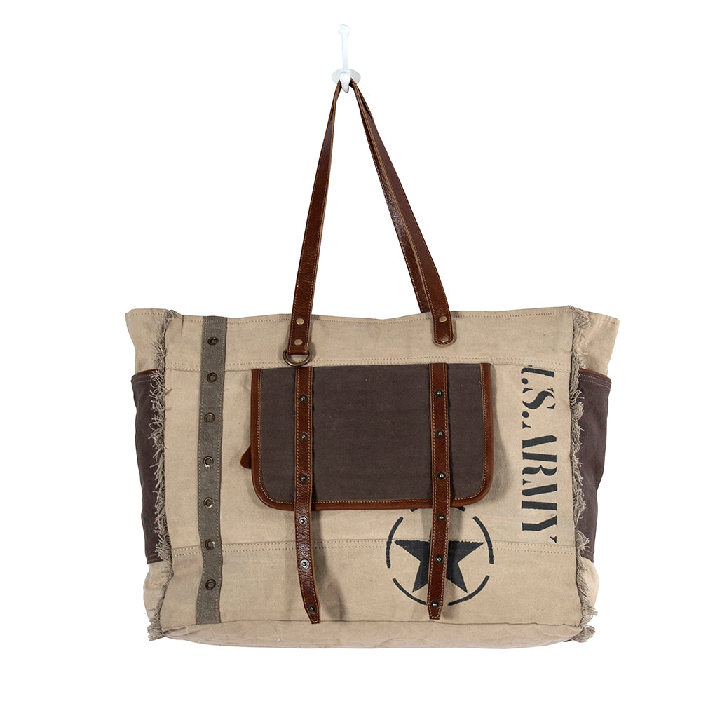 Army Motif Weekender Bag - Myra USA