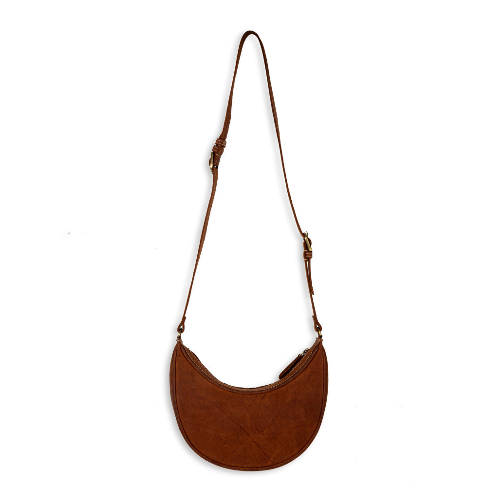 Pecos Rising Weave Pattern Swoop Bottom Leather Hairon Bag - Myra USA