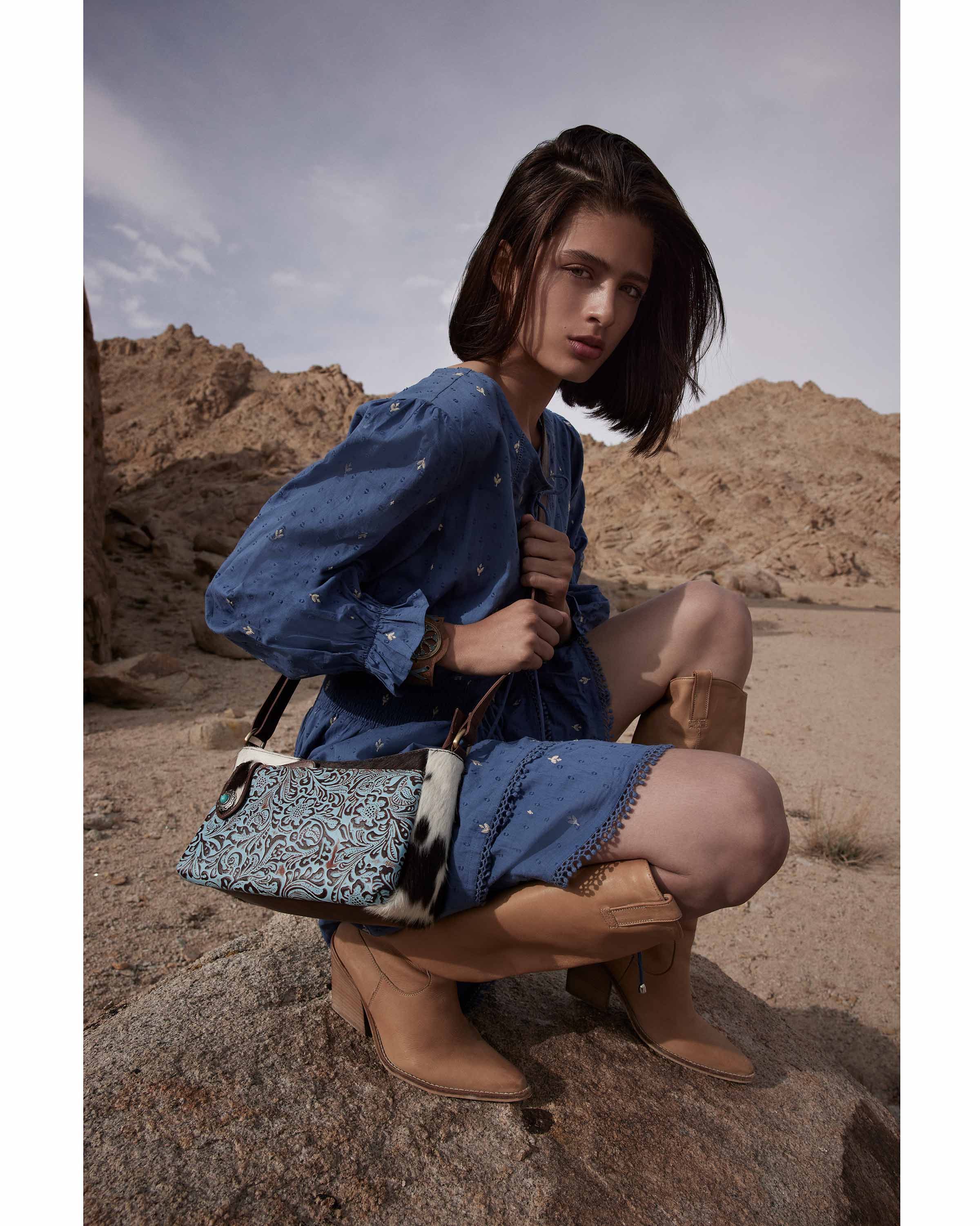 Marta Plains Leather & Hairon Bag - Myra USA