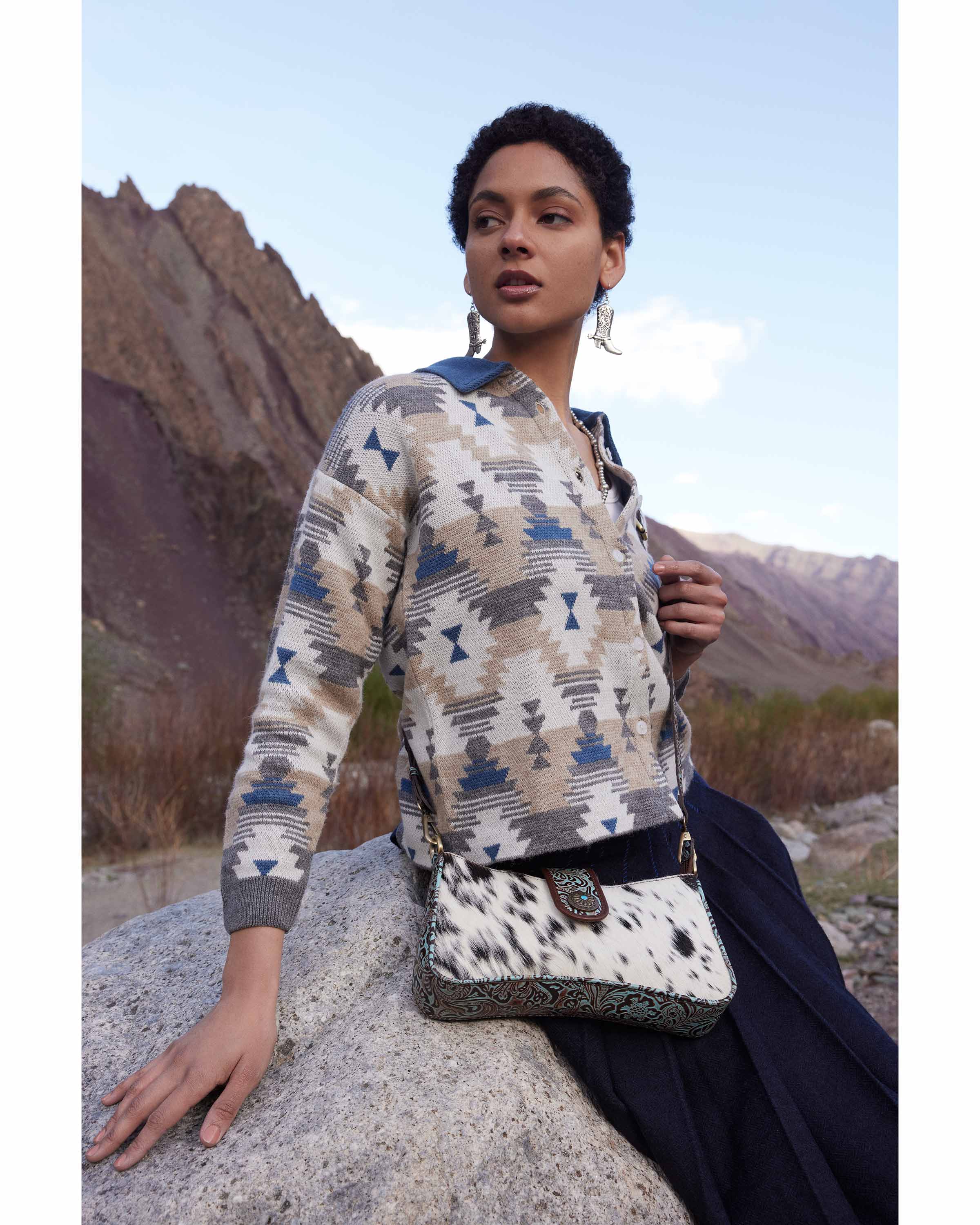 Marta Plains Hair-On Hide Leather Hairon Bag - Myra USA