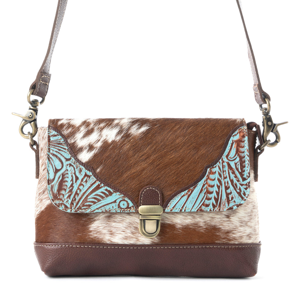 Ridge Morning Glory Leather & Hairon Bag - Myra USA