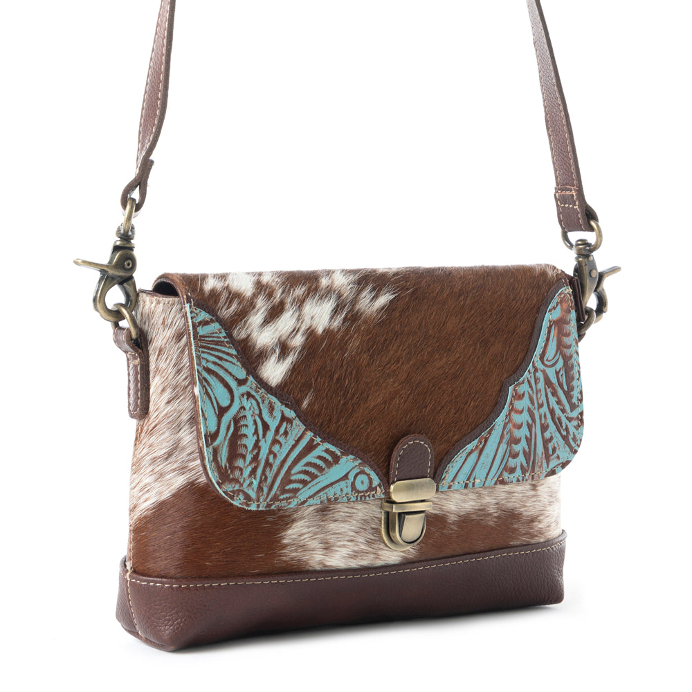 Ridge Morning Glory Leather & Hairon Bag - Myra USA