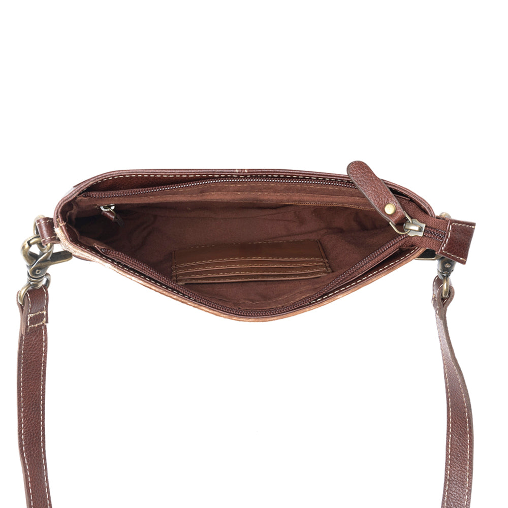Ridge Morning Glory Leather & Hairon Bag - Myra USA