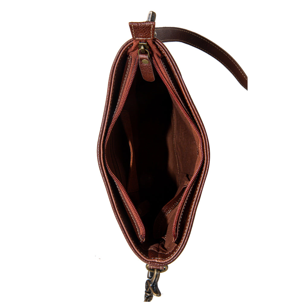 Ridge Morning Glory Hairon Leather Bag - Myra USA
