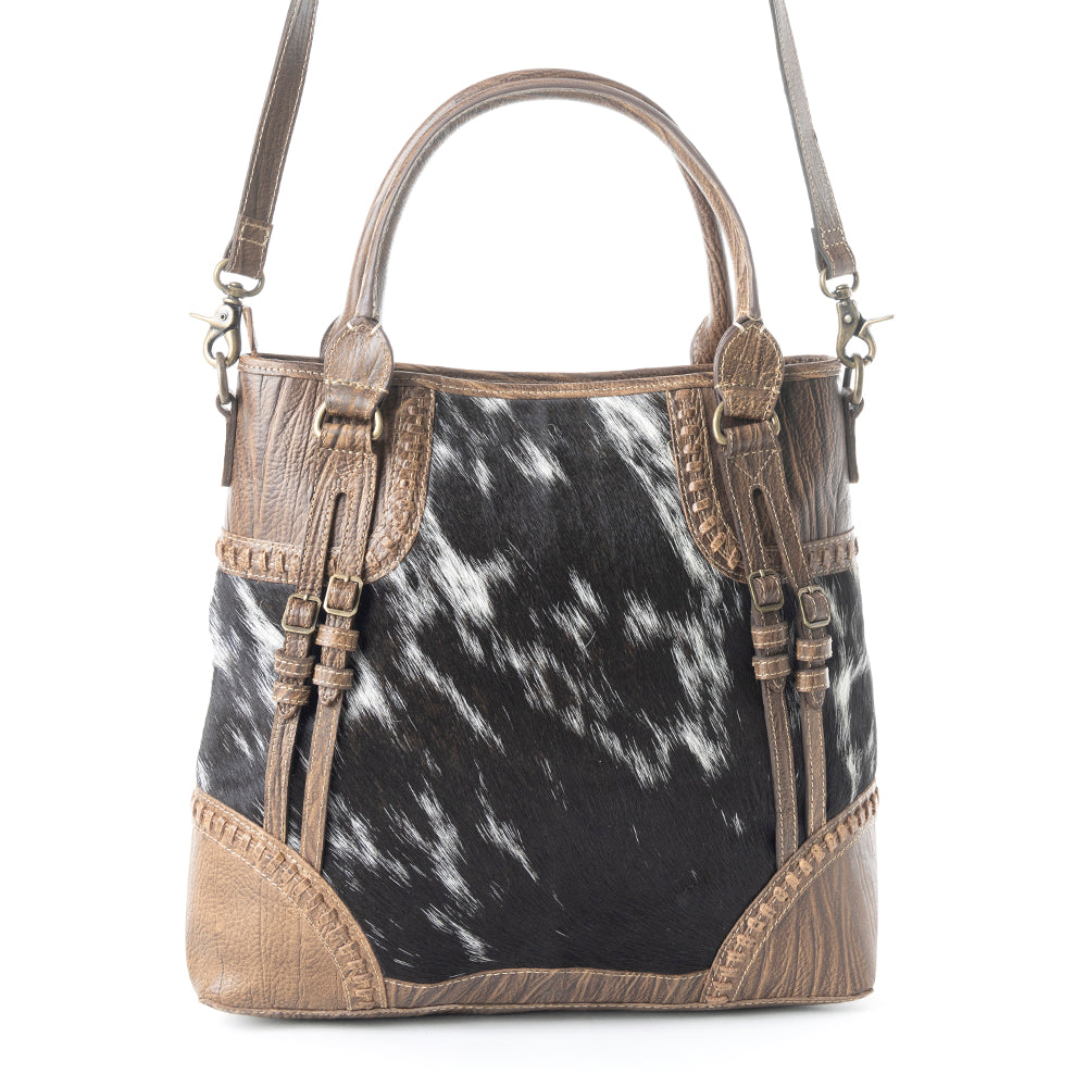 Crawford Canyon Tall Leather Hairon Bag - Myra USA