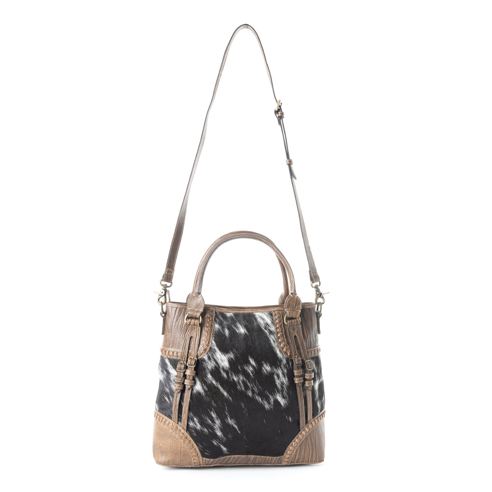 Crawford Canyon Tall Leather Hairon Bag - Myra USA