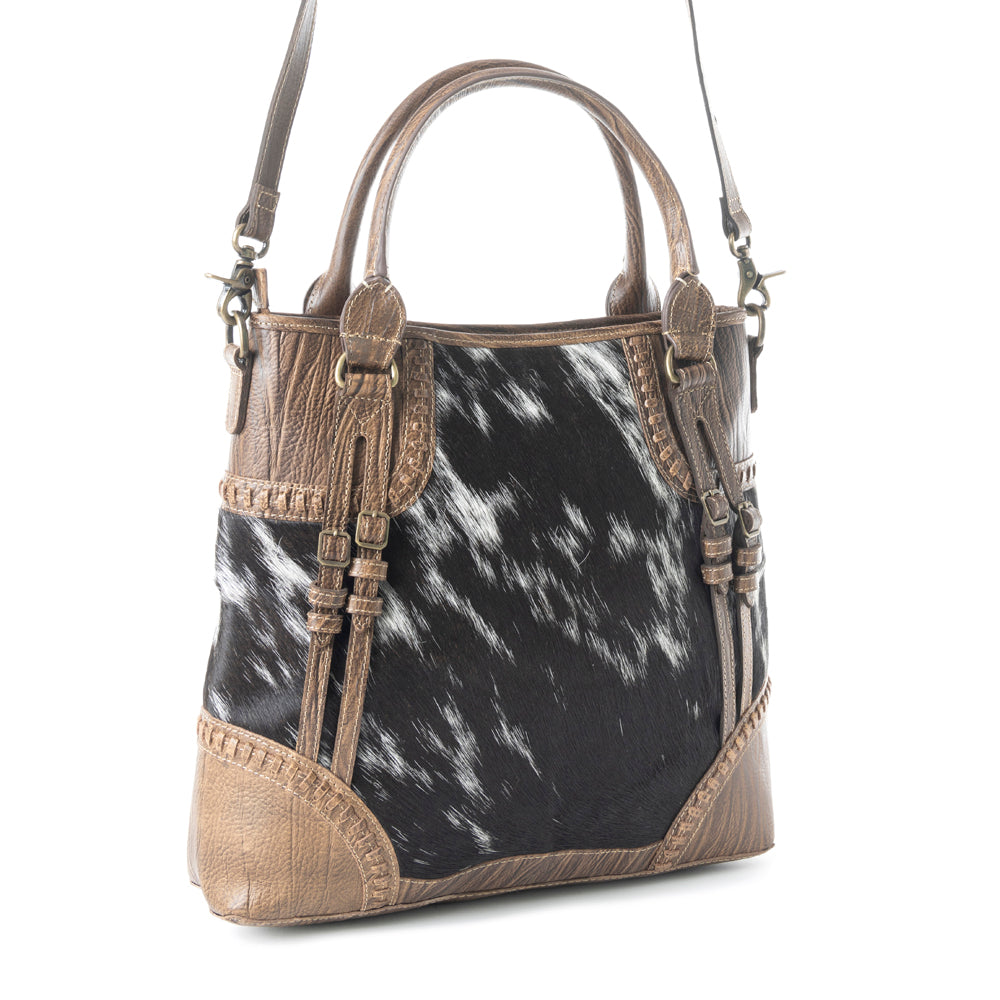 Crawford Canyon Tall Leather Hairon Bag - Myra USA