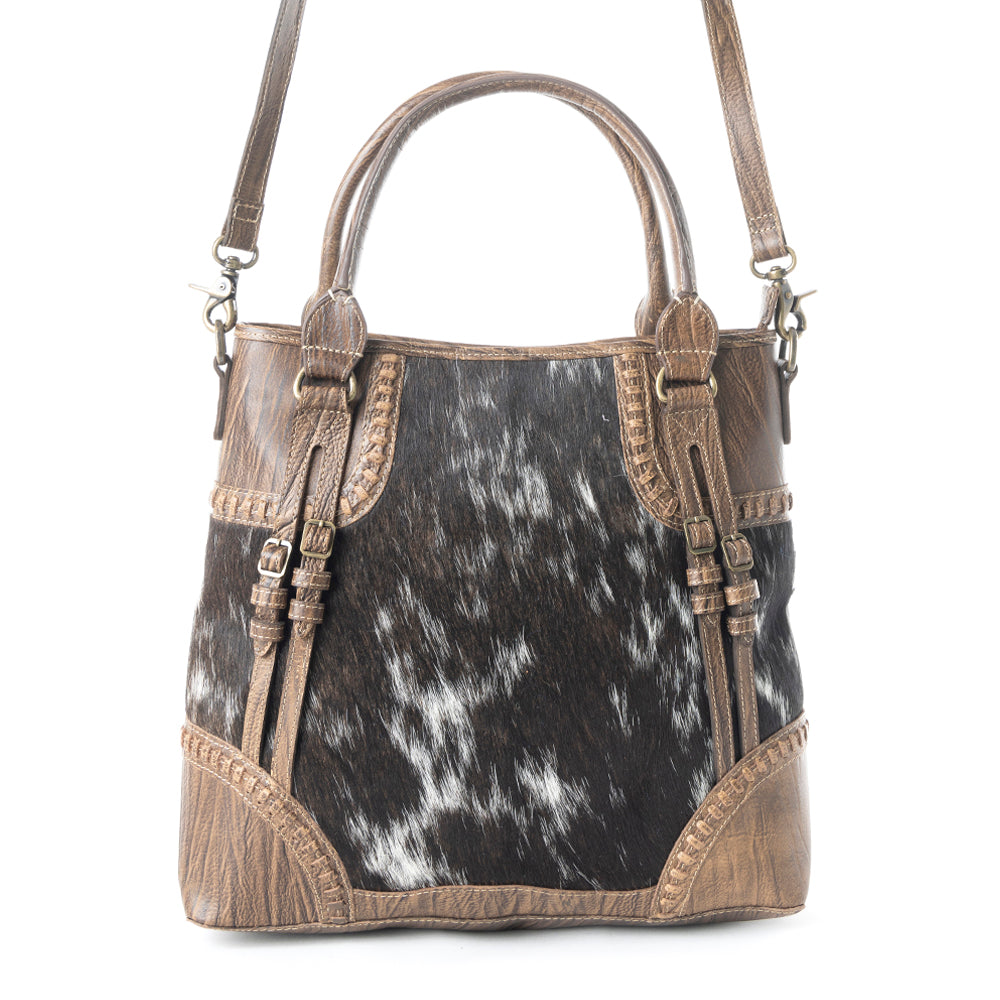 Crawford Canyon Tall Leather Hairon Bag - Myra USA
