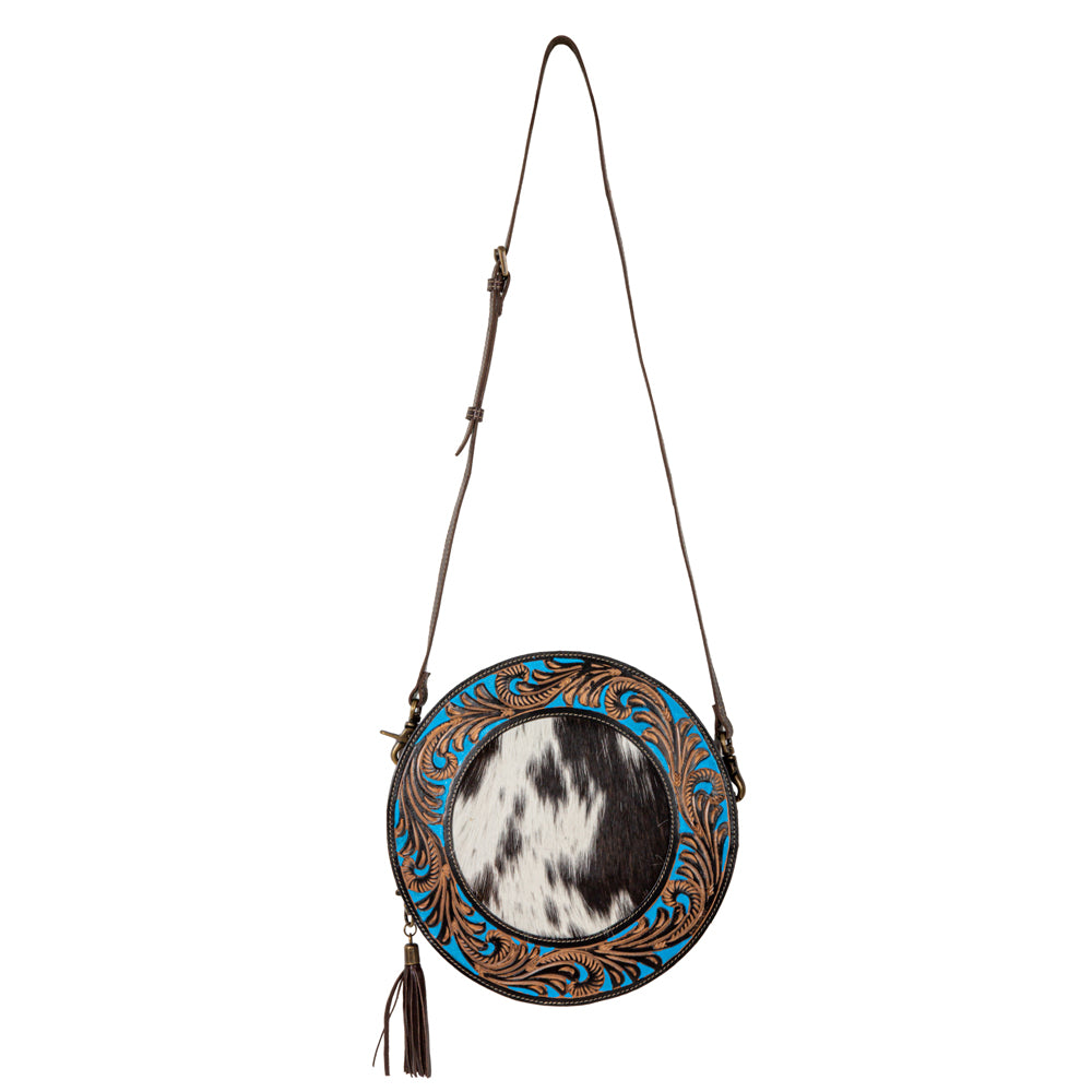 Night Gaze Hand-Tooled Round Bag - Myra USA