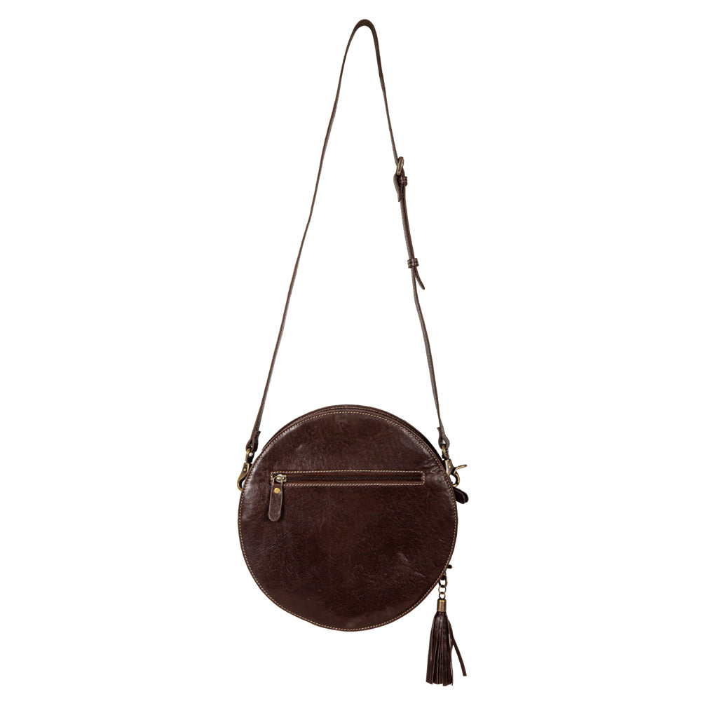 Night Gaze Hand-Tooled Round Bag - Myra USA