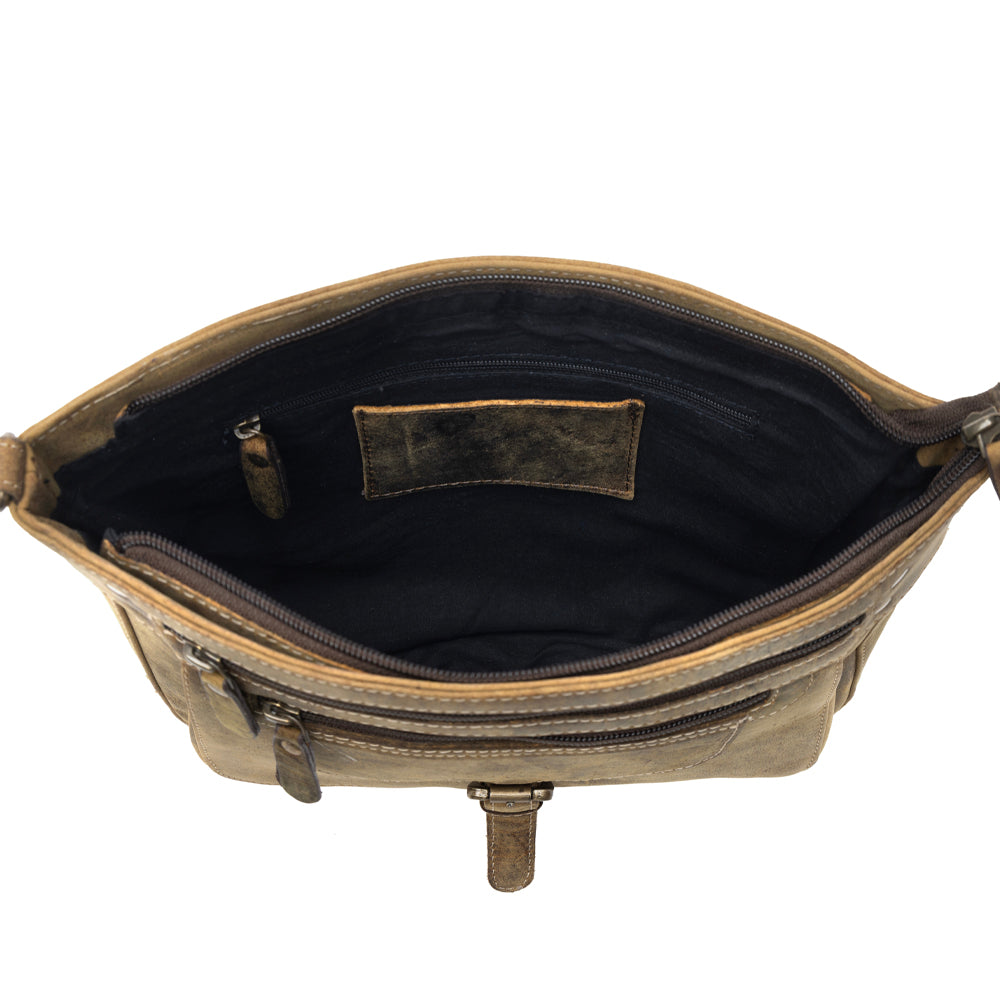 Lawson Roundup Satchel Leather & Hairon Bag