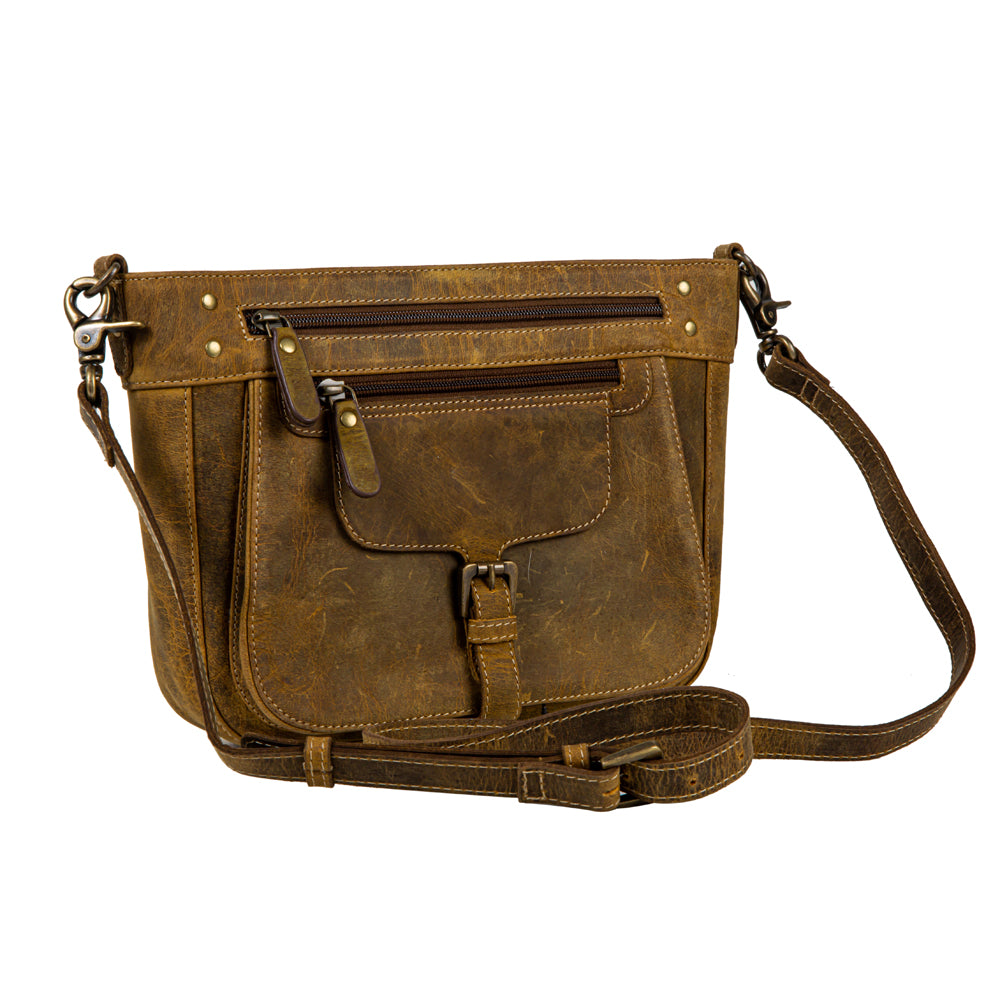 Lawson Roundup Satchel Leather & Hairon Bag - Myra USA