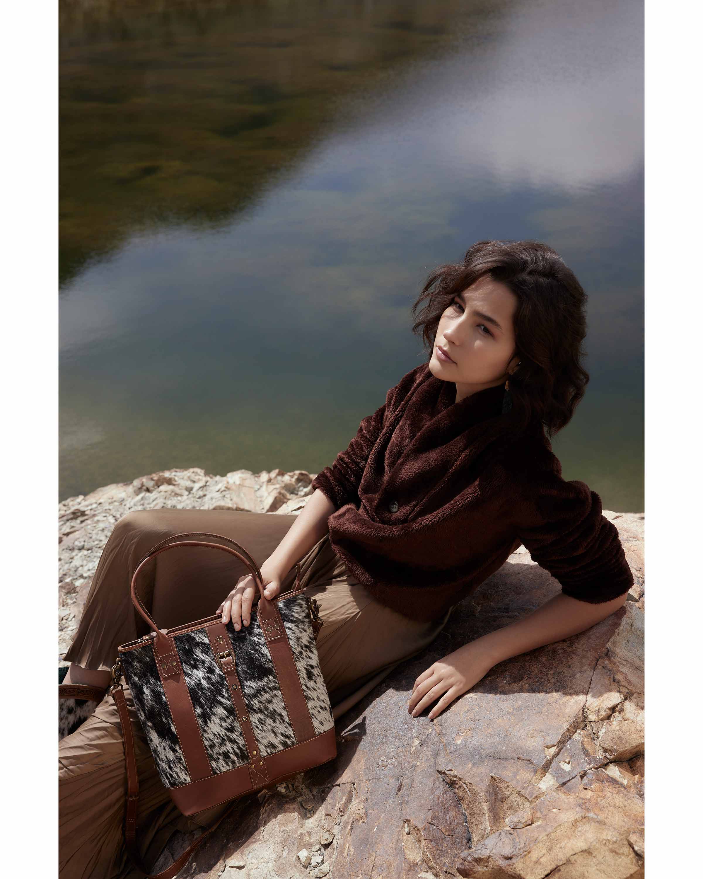 Clayburn Canvas Hairon Bag - Myra USA