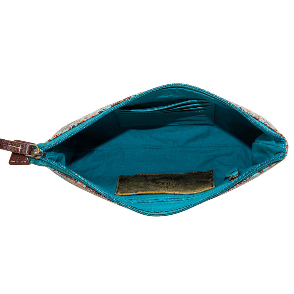 Jacksborrow Leather Hairon Bag In Cactus Bloom - Myra USA