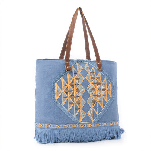 Ember Reflections Embroidered Tote Bag - Myra USA