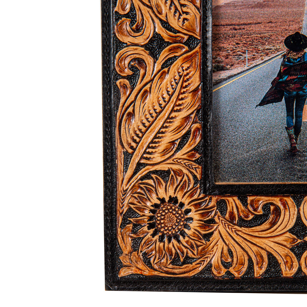 Wyburn Canyon Hand-Tooled Photo Frame - Myra USA